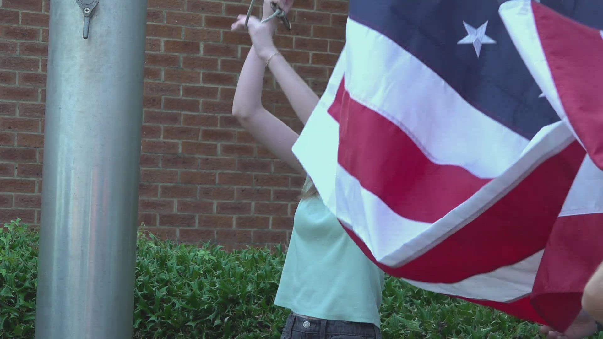 There's a special tradition at Loudon County School—every day students raise and lower the American flag to honor our country.