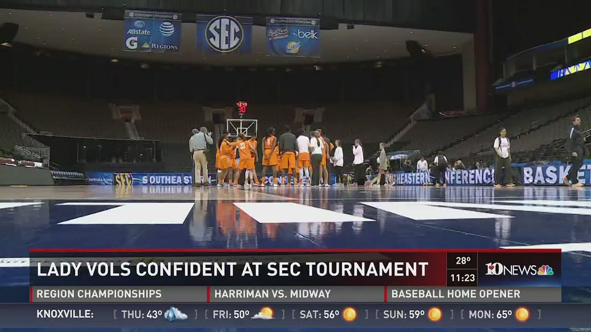 WBIR 10Sports reporter Courtney Lyle is in Jacksonville with the Lady Vols as they prepare to face Arkansas on Thursday at 6 P.M.