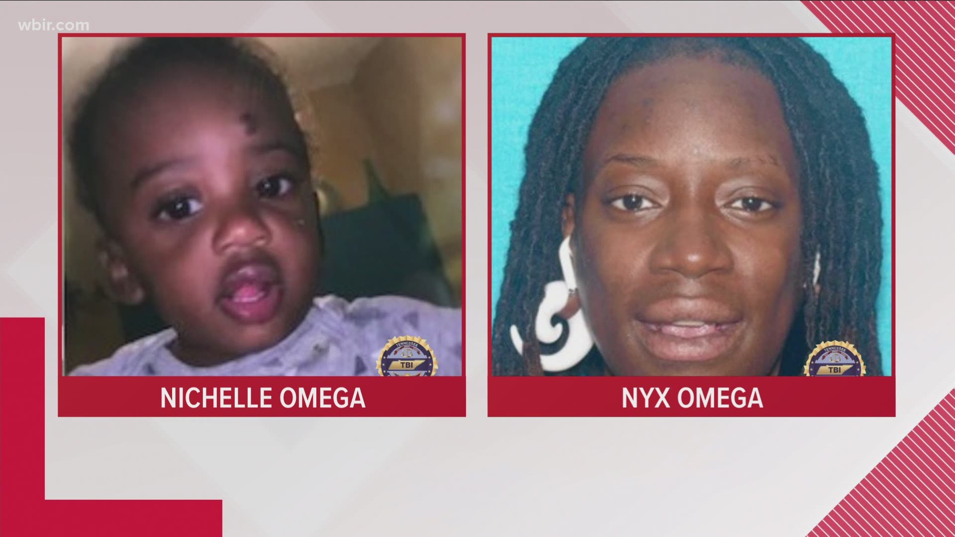 Officials said 9-month-old Nichelle Simone Omegal could be with her non-custodial mother, Nyx Omega.