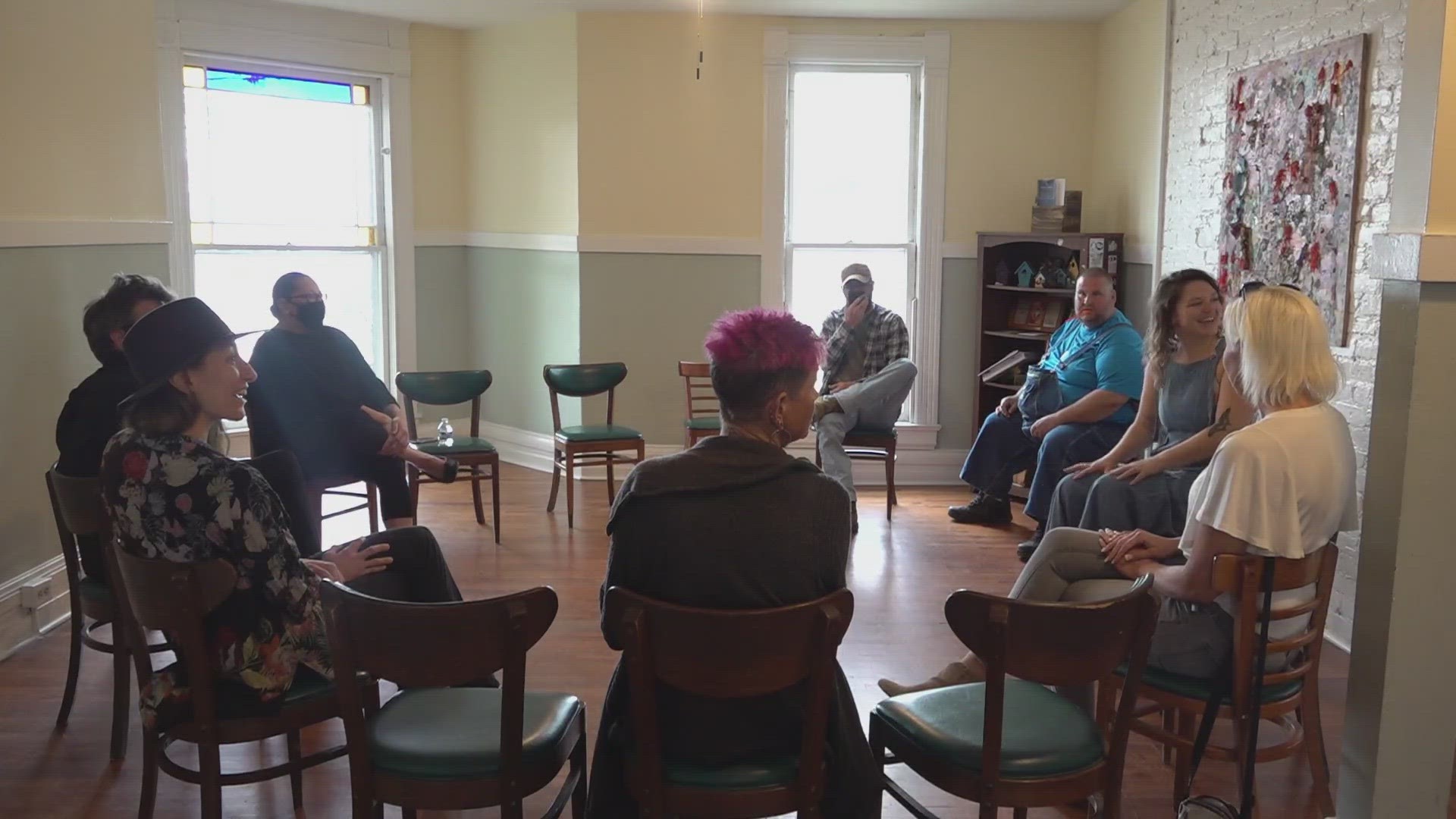 The group, Sober in Knoxville, held a book reading, discussion and even yoga on Saturday.