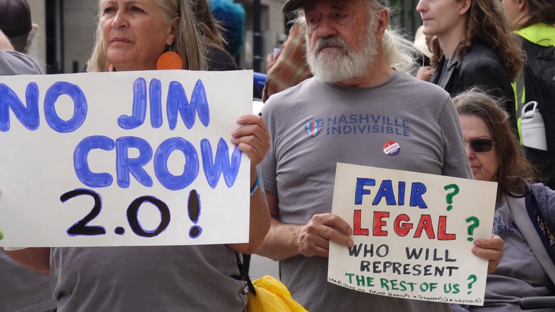 Lawmakers are shaping plans to redraw the congressional map in Tennessee during a special session this week. They were met by protesters at the Capitol.