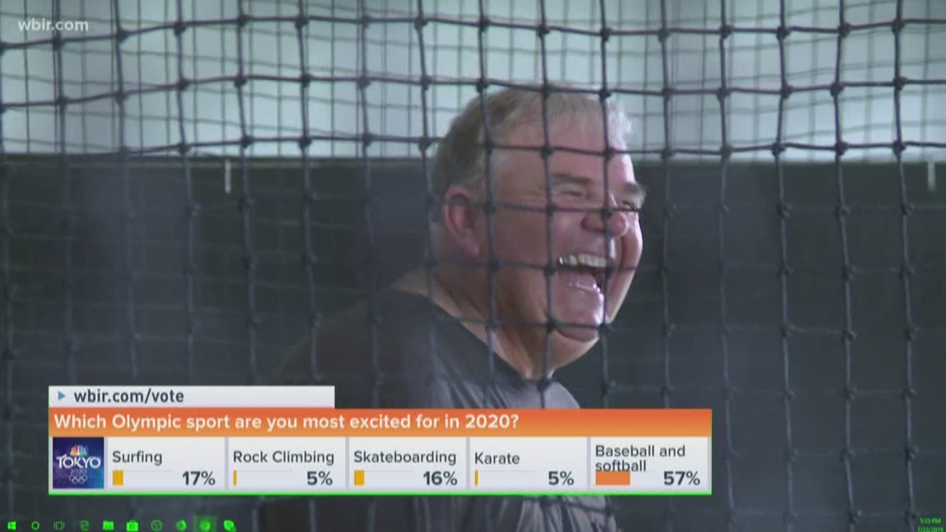 UT softball coach Ralph Weekly was the director of the national team for the 2000 Olympics in Sydney and was the hitting coach on the first-ever USA softball Olympic team that took the gold in 19-96.
10Sports anchor Patrick Murray took a few swings with him in the cages.