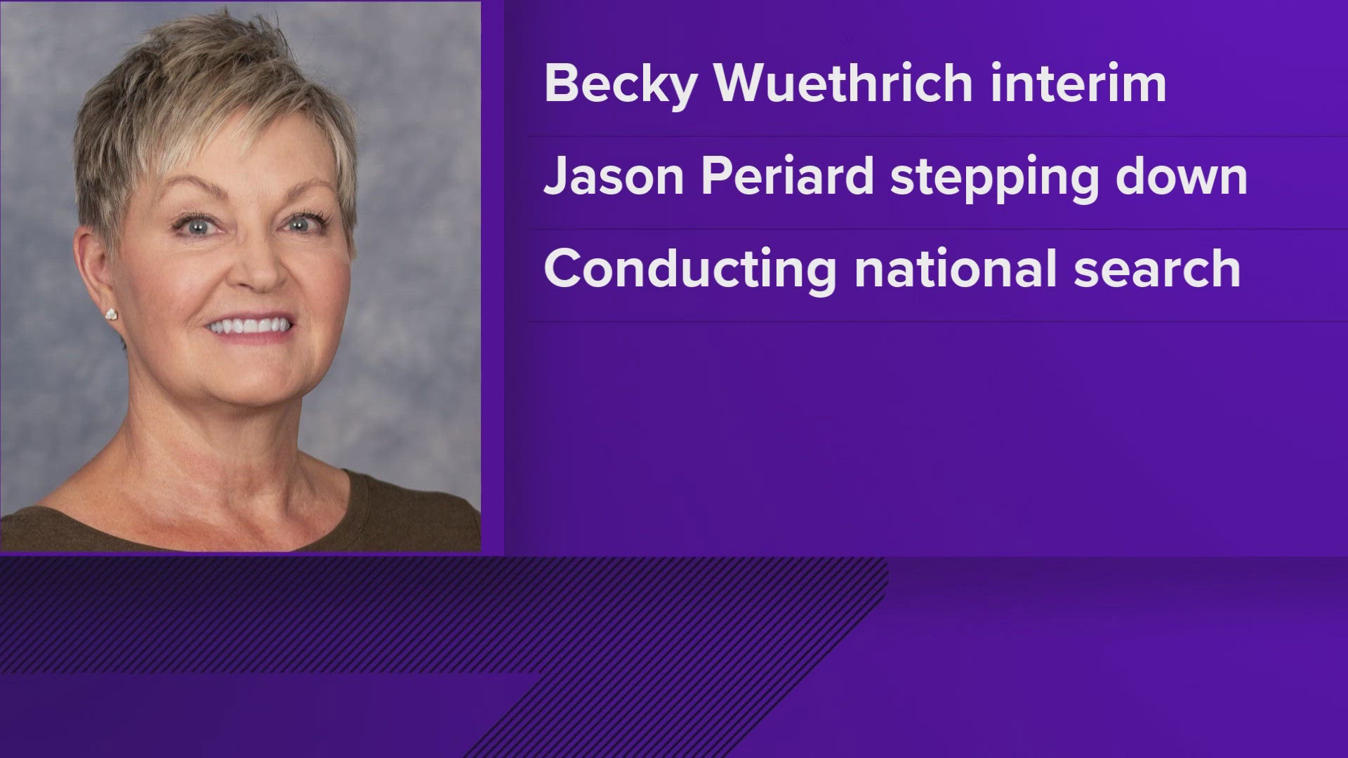 Jason Periard is taking a position with another company. District leaders said Becky Wuethrich will be the interim chief of security.