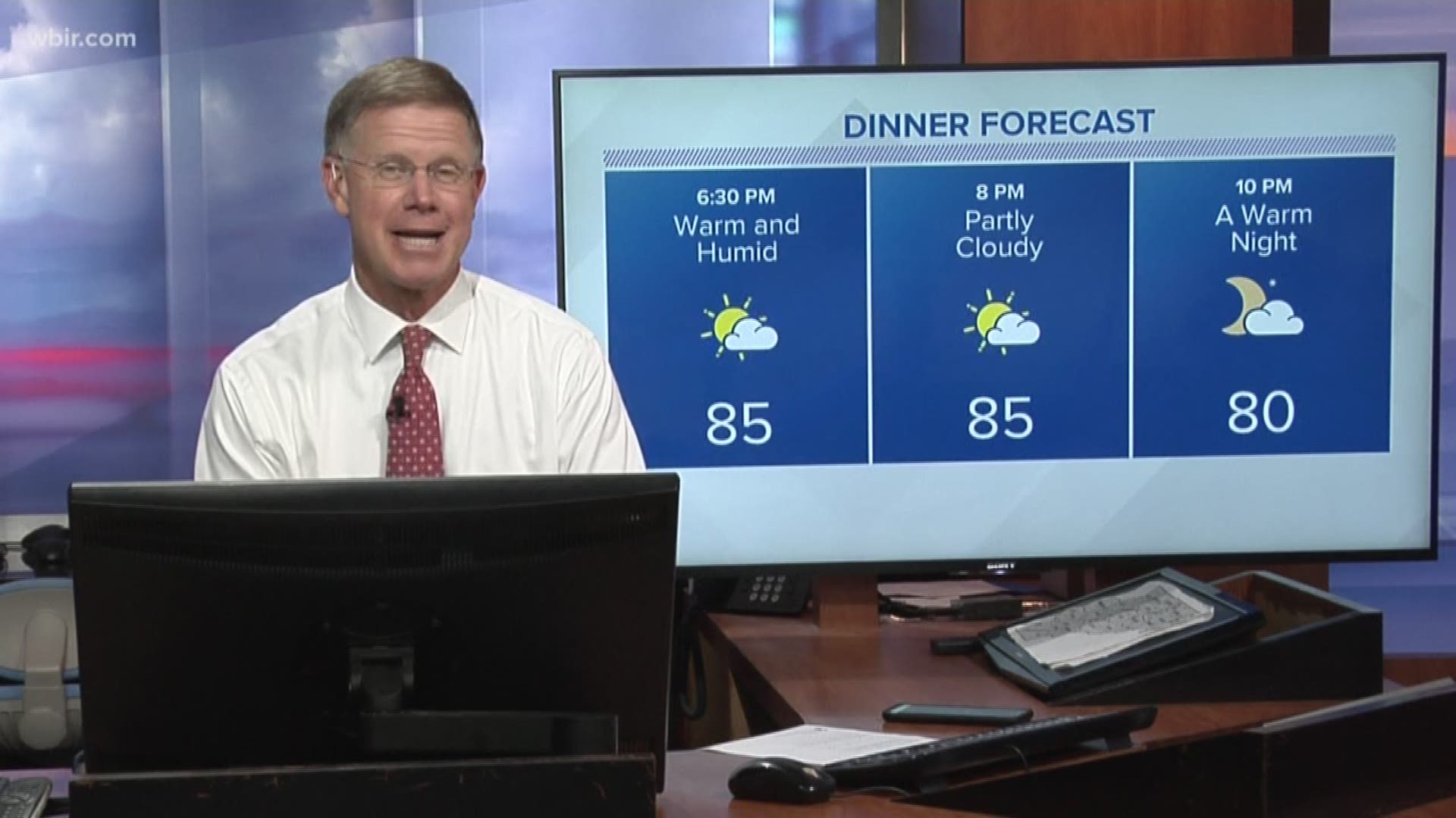 Dinner forecast for Monday, July 15, 2019 at 6 p.m.