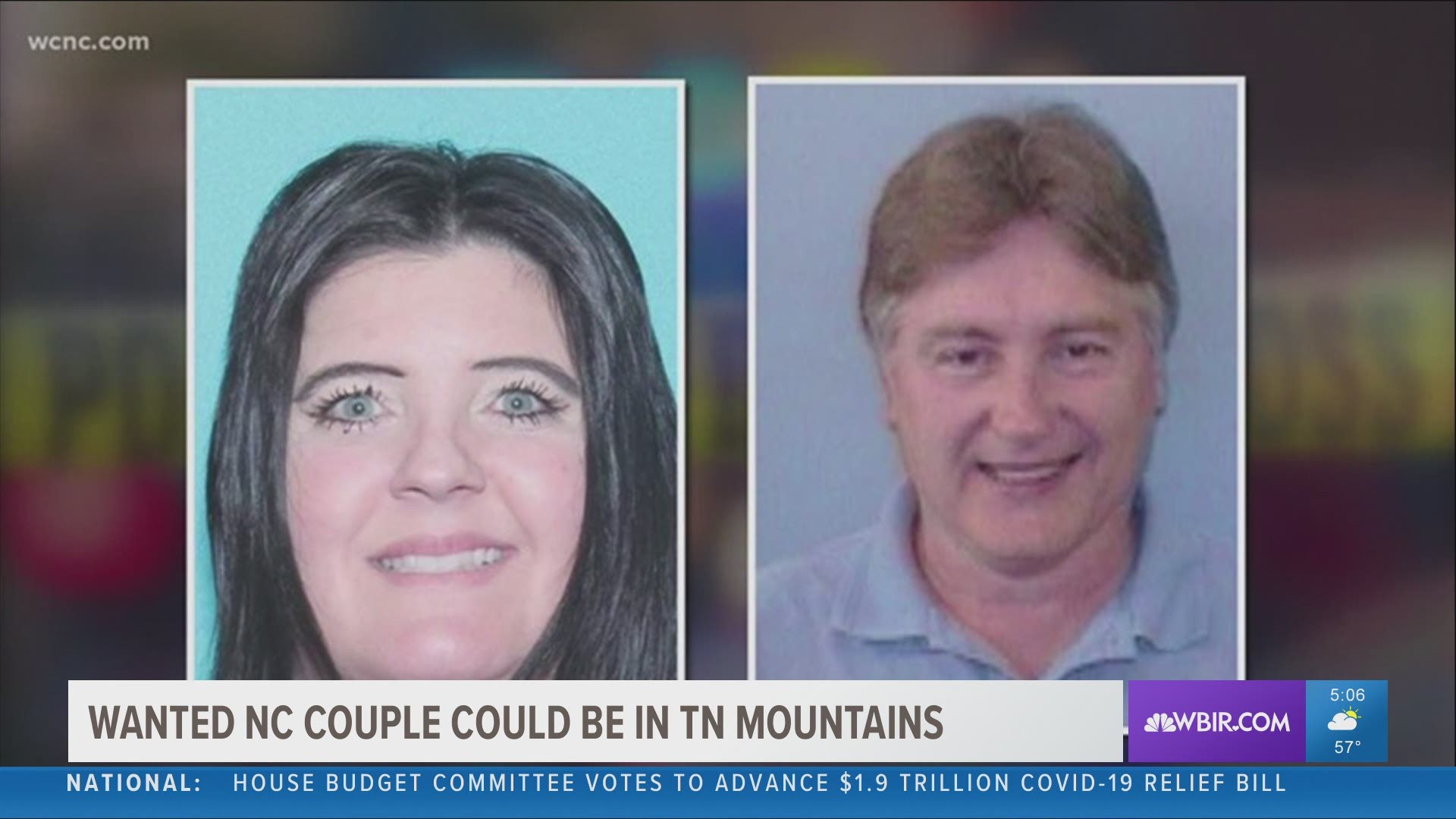 The manhunt for a North Carolina couple wanted in a killing is extending into Tennessee. Police say Tangela and Eric Parker are considered armed and dangerous.
