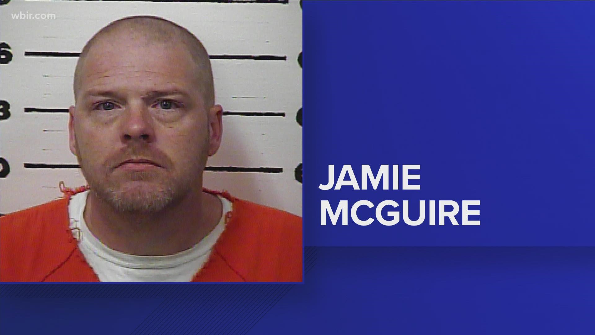 Over several hours of negotiations, Jamie L. McGuire stepped outside of his house numerous times and threatened officials, according to deputies.