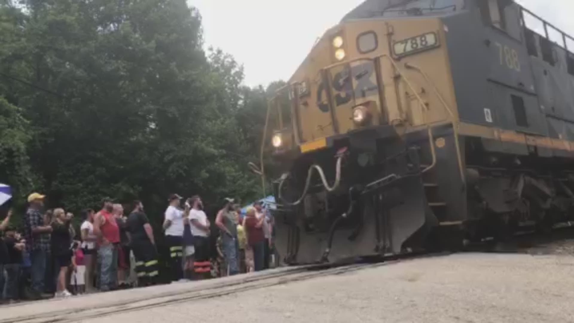 The train company left the cars full of coal.