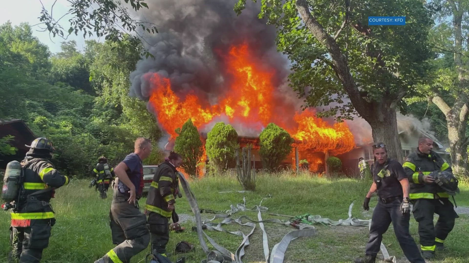 The Knoxville Fire Department said a resident was displaced by the fire.