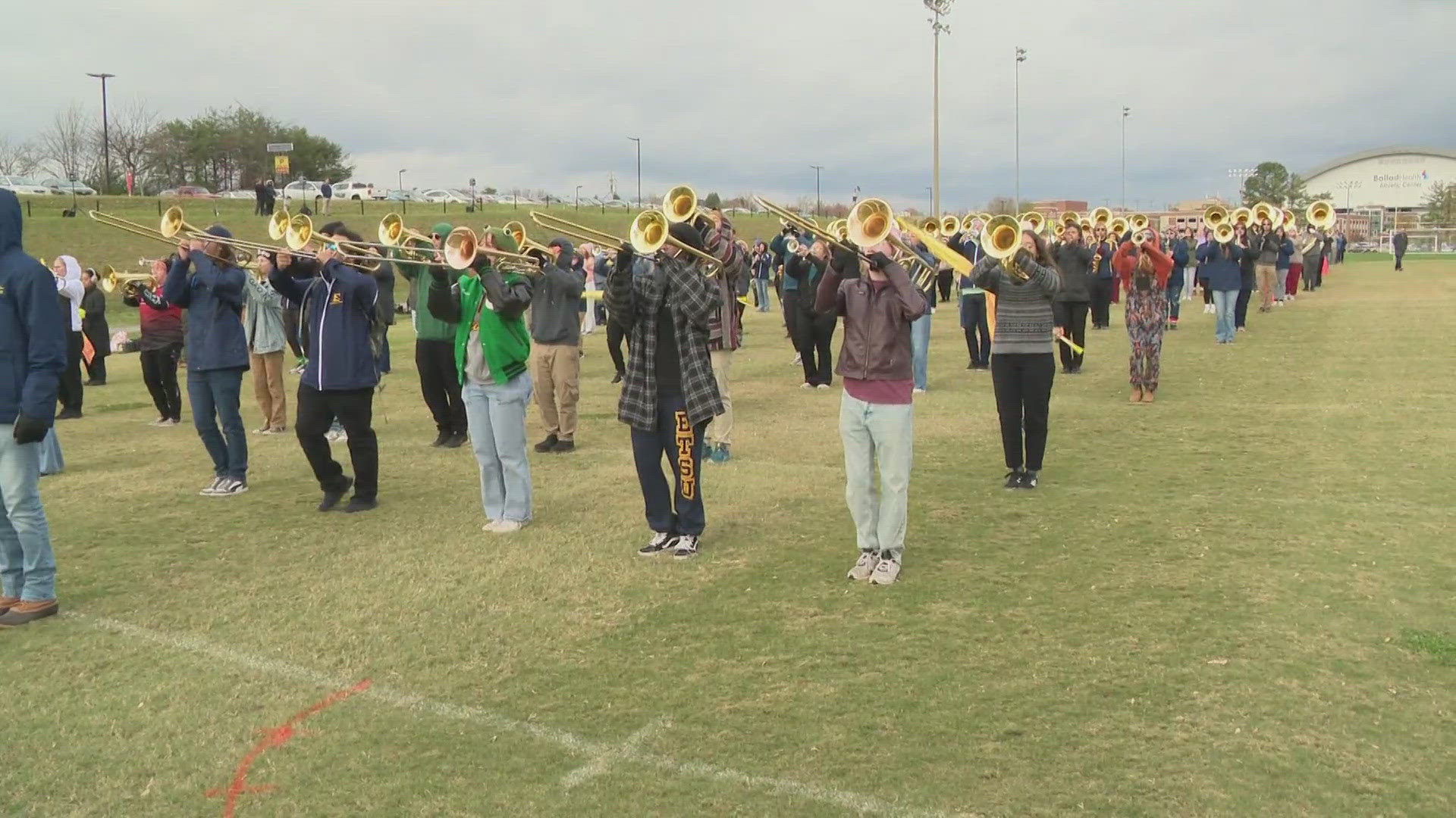 You can catch the East Tennessee State University Marching Bucs on NBC at 8:30 a.m.