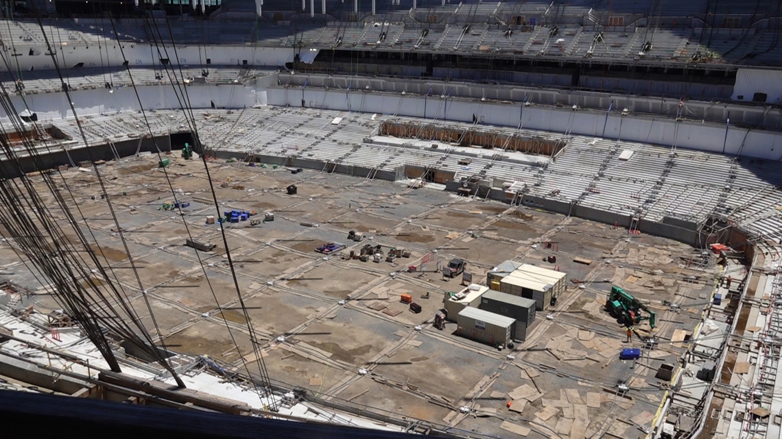 A look at construction progress inside Nashville’s new Nissan Stadium