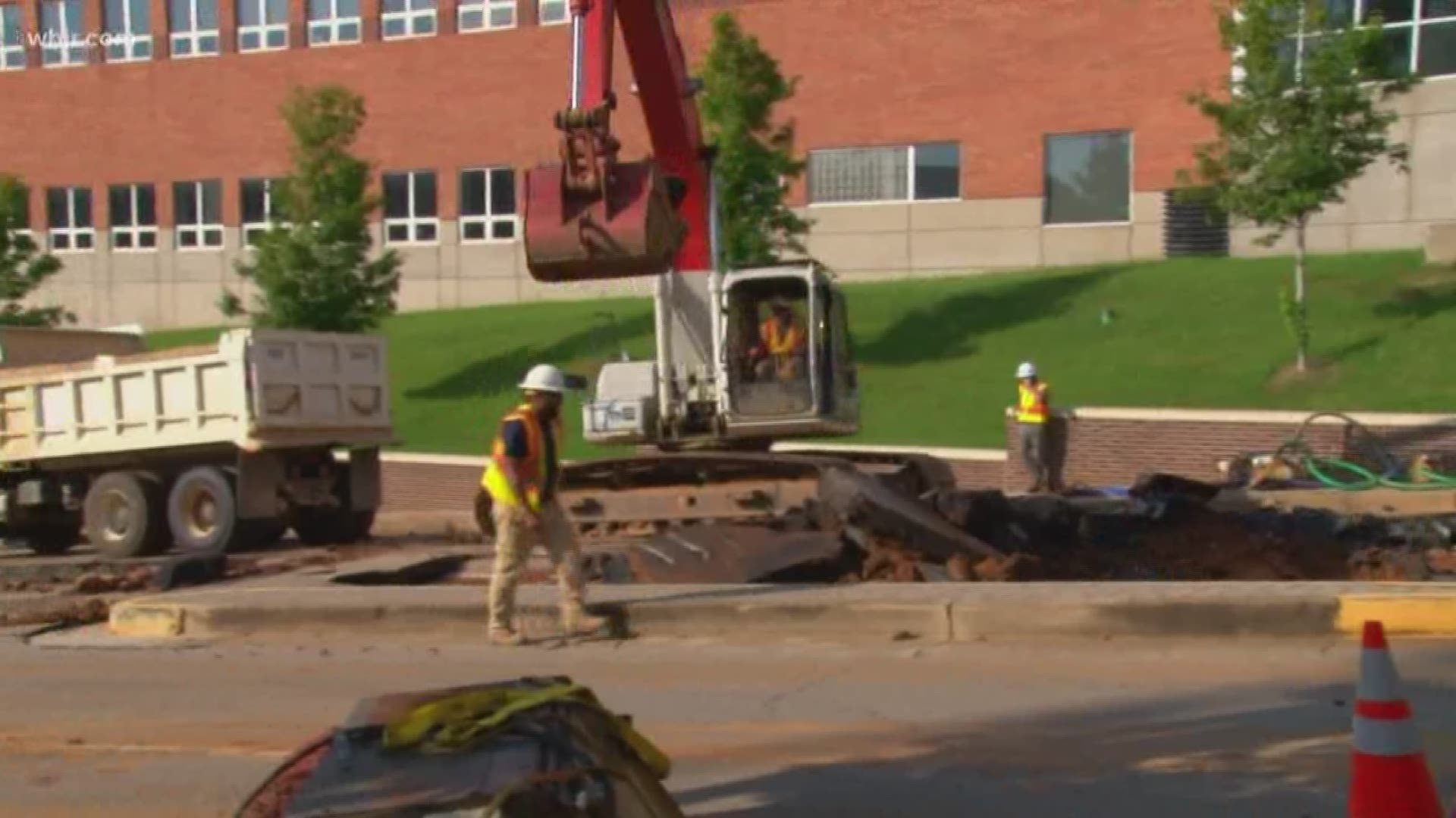 A water main break near UT is causing major traffic delays for drivers heading to campus.