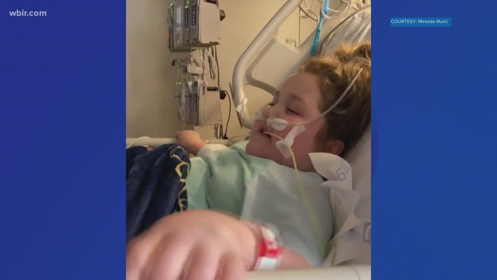 9-year-old Blair has been battling coronavirus in the pediatric intensive care unit for more than a week.