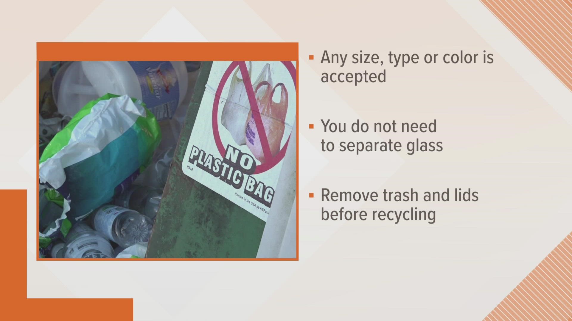 You don't need to separate the glass, but remove trash and lids first.