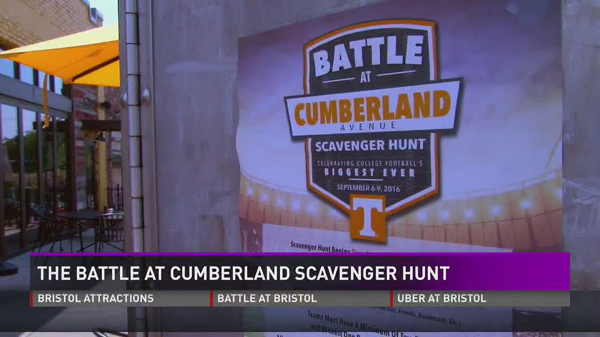 The Battle at Cumberland scavenger hunt started Tuesday morning.