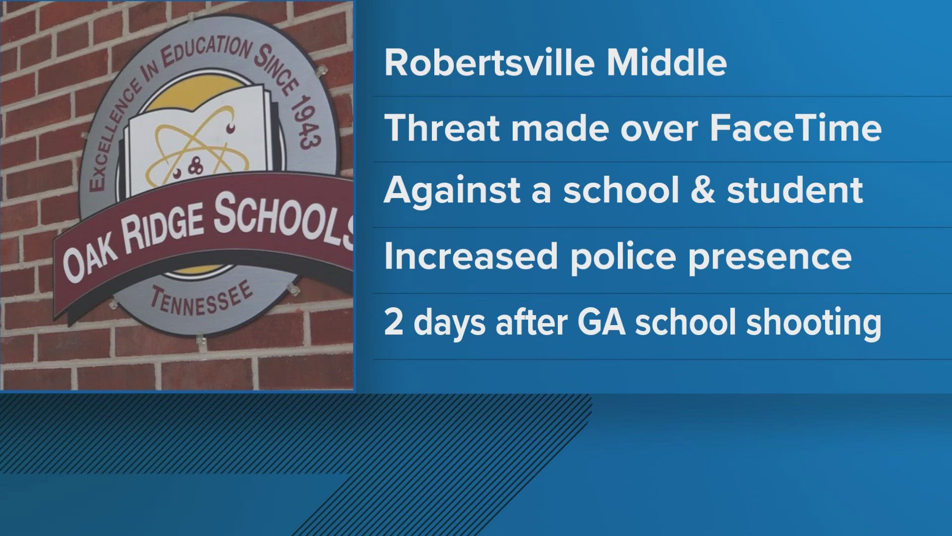 The first student was a 14-year-old at Halls High School and the second was Robertsville Middle School in Oak Ridge.