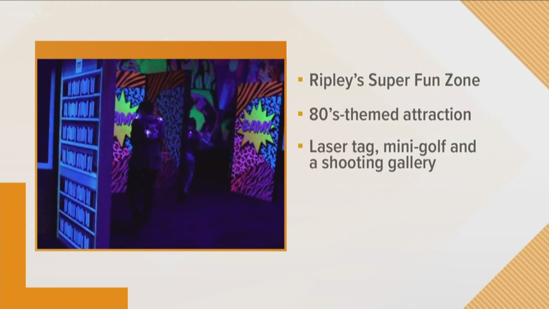 The Super Fun Zone will have you reliving the 80s with laser tag, mini-golf, and a shooting gallery.