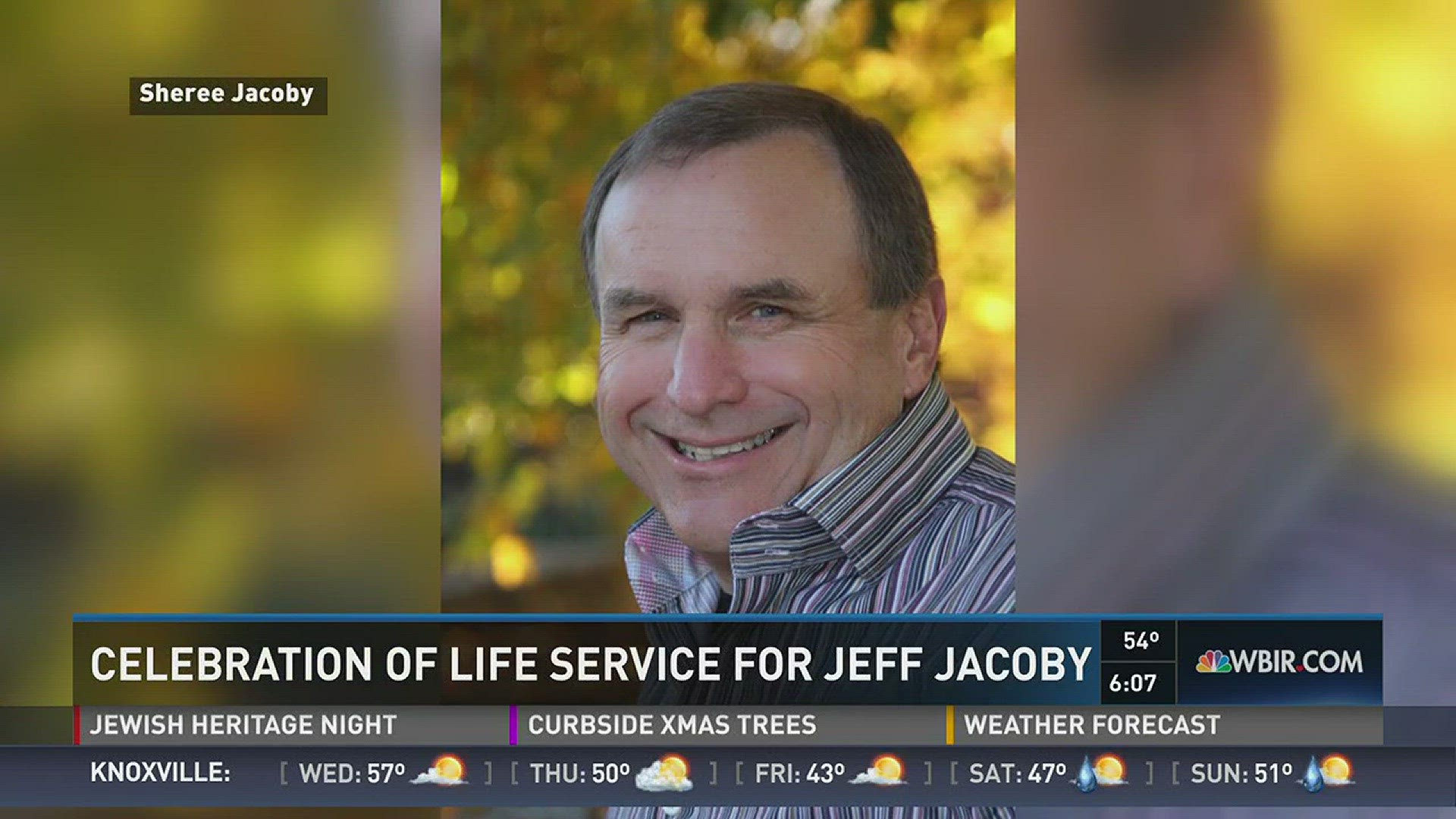 Dec. 27, 2016: A celebration of life service for longtime Knoxville radio man Jeff Jacoby will be held Thursday at Cokesbury United Methodist Church.