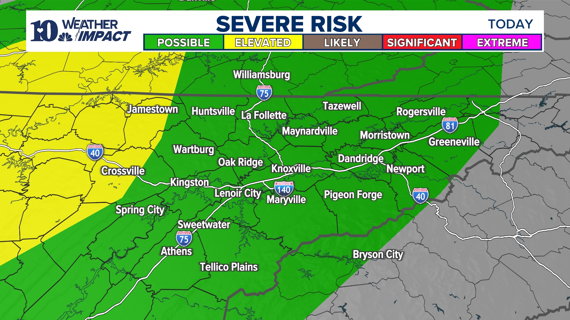 Weather Impact Alert | Possibility for storms tonight along with heavy ...