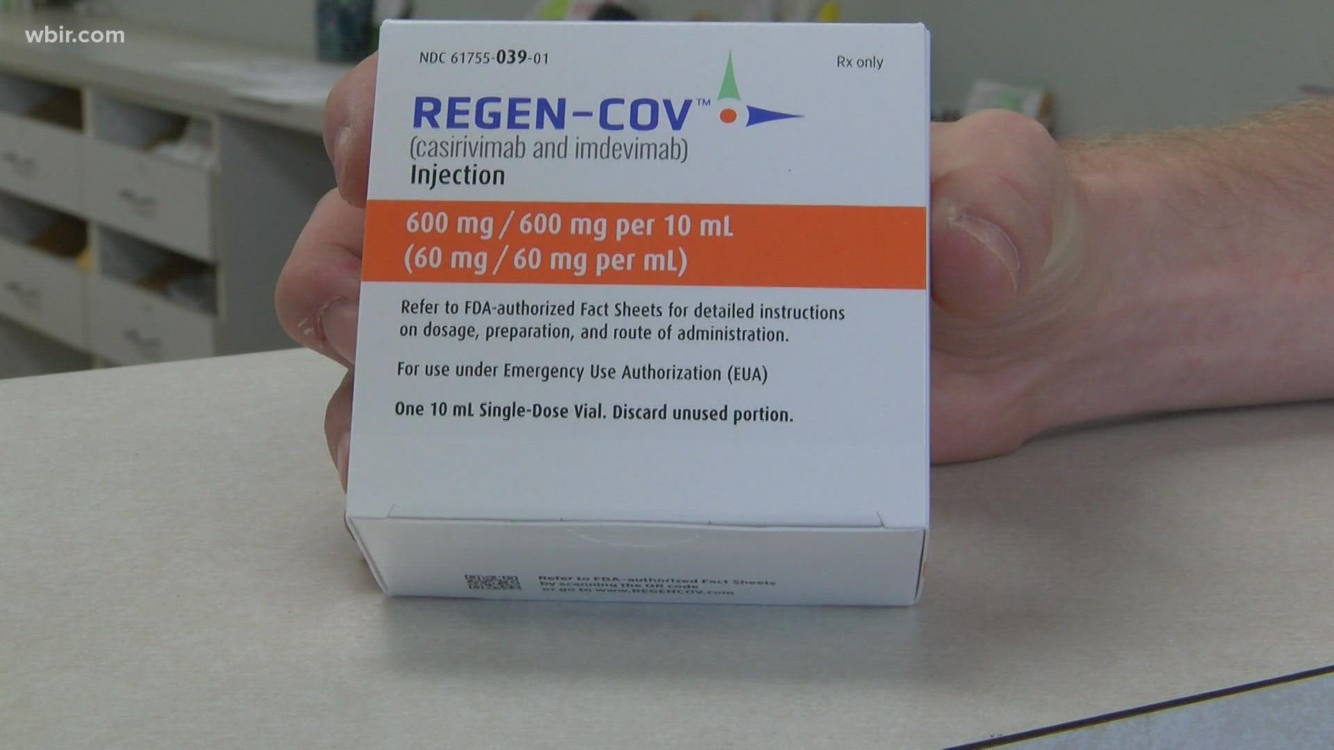 The treatment involves injecting lab-created antibodies to fight COVID-19. It must be given within the first 10 days after contracting the coronavirus.