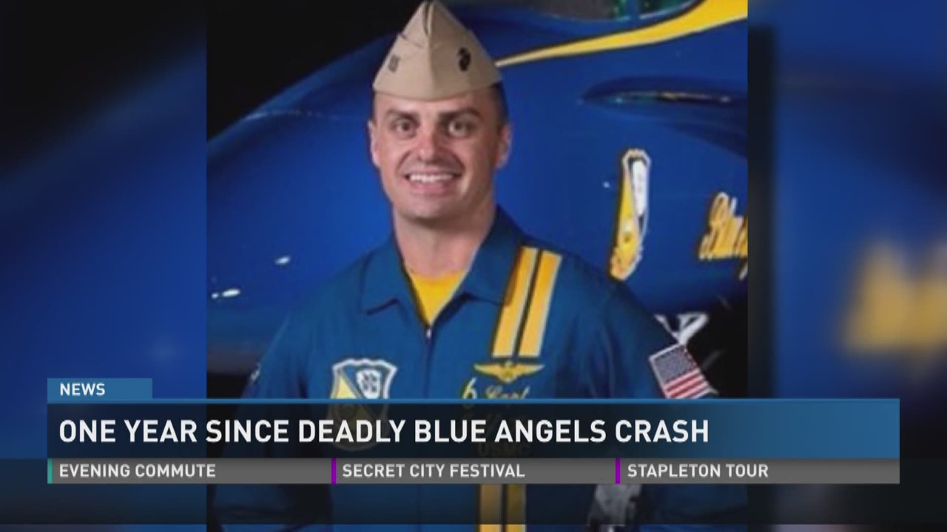 It's been one year since the plane crash that killed a Blue Angels pilot. Captain Jeff Kuss was on a practice run for an air show in Smyrna when he lost control of his jet.