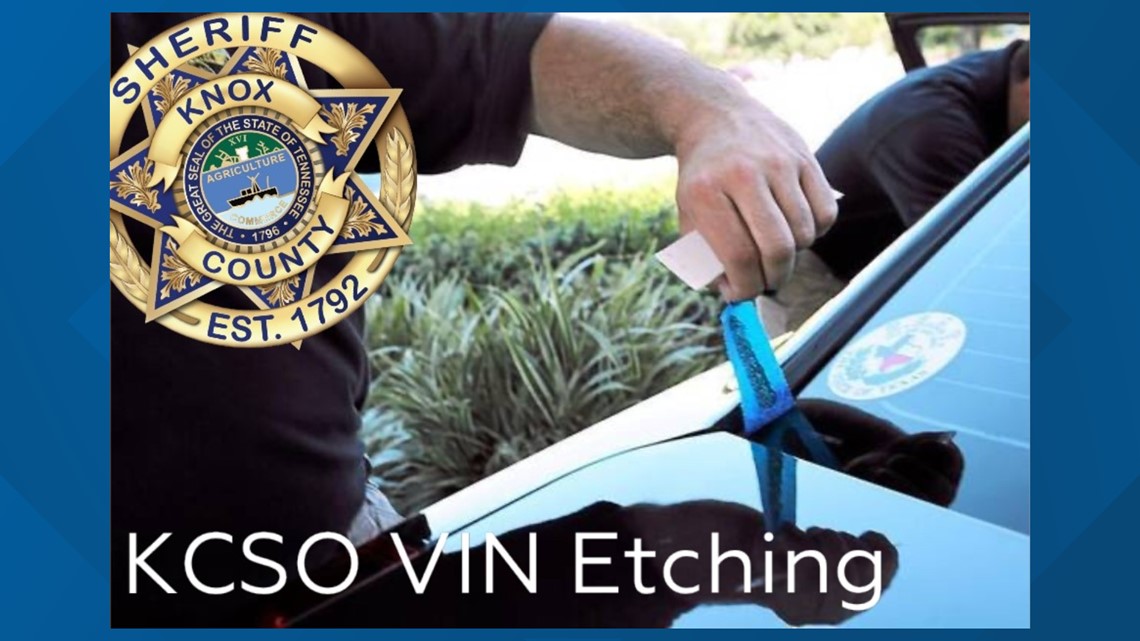 Free VIN etching for cars available for Knox Co. residents