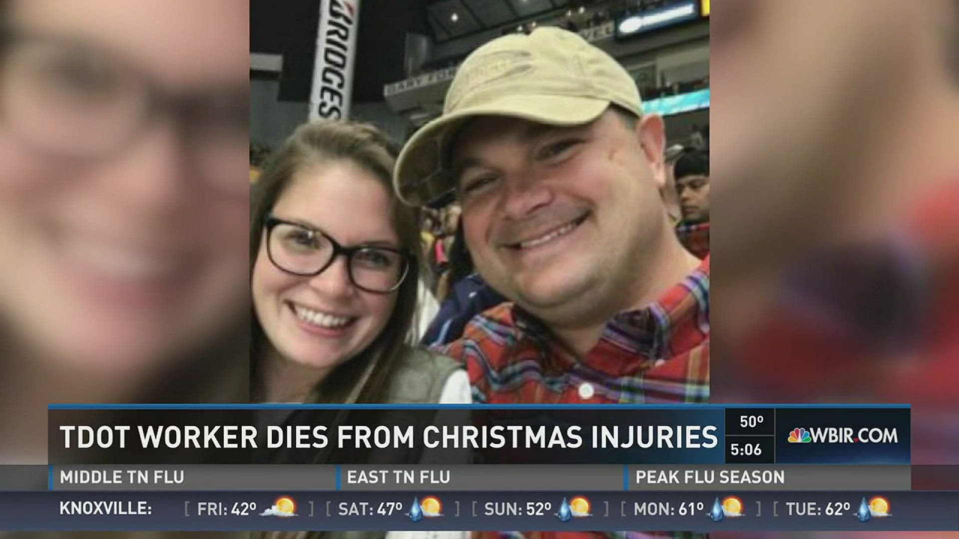 Dec. 29, 2016: A Middle Tennessee TDOT worker hit by a car on Christmas Eve has died.