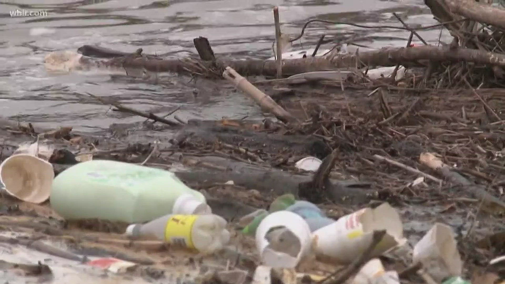 The Tennessee River is carrying more trash down stream after heavy rainfall.