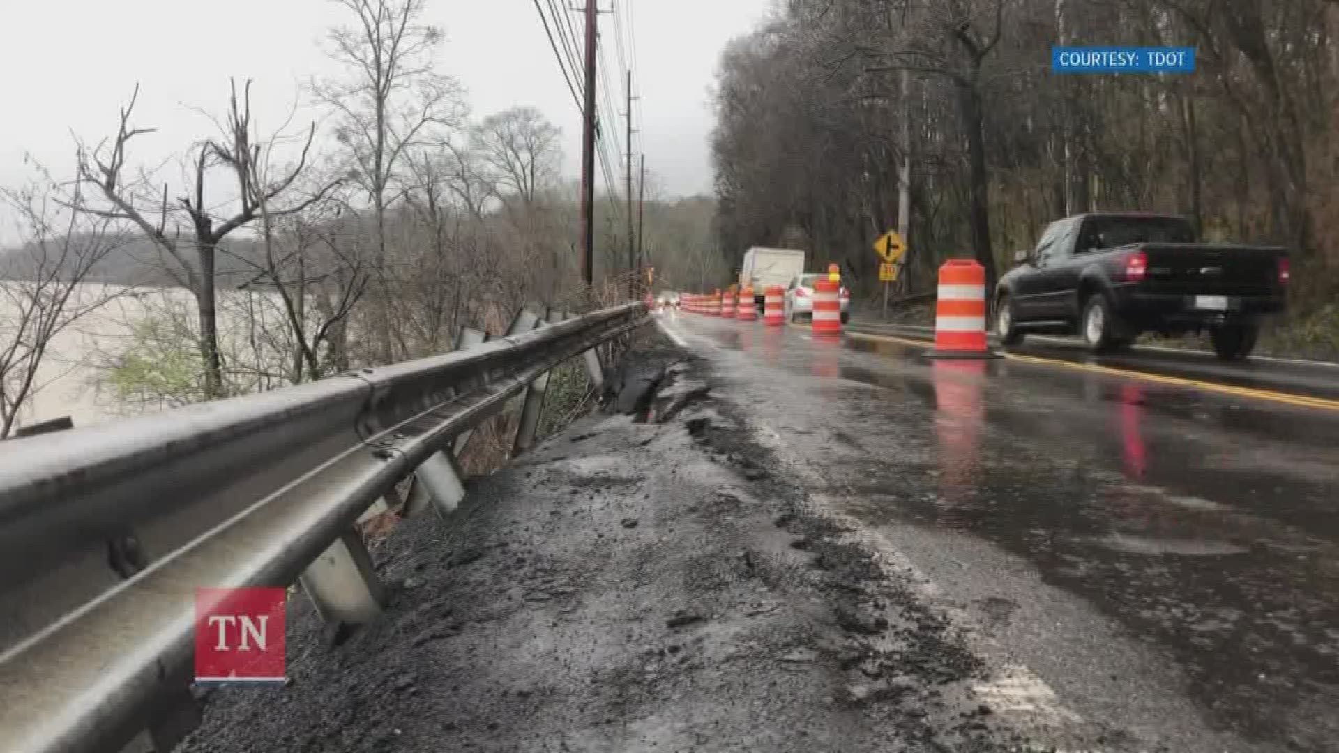 TDOT said work will begin soon to fix the slide. It hopes to have the road fixed as quickly as possible.