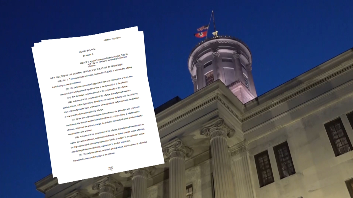 Tennessee lawmaker proposes bill extending the death penalty for child rape