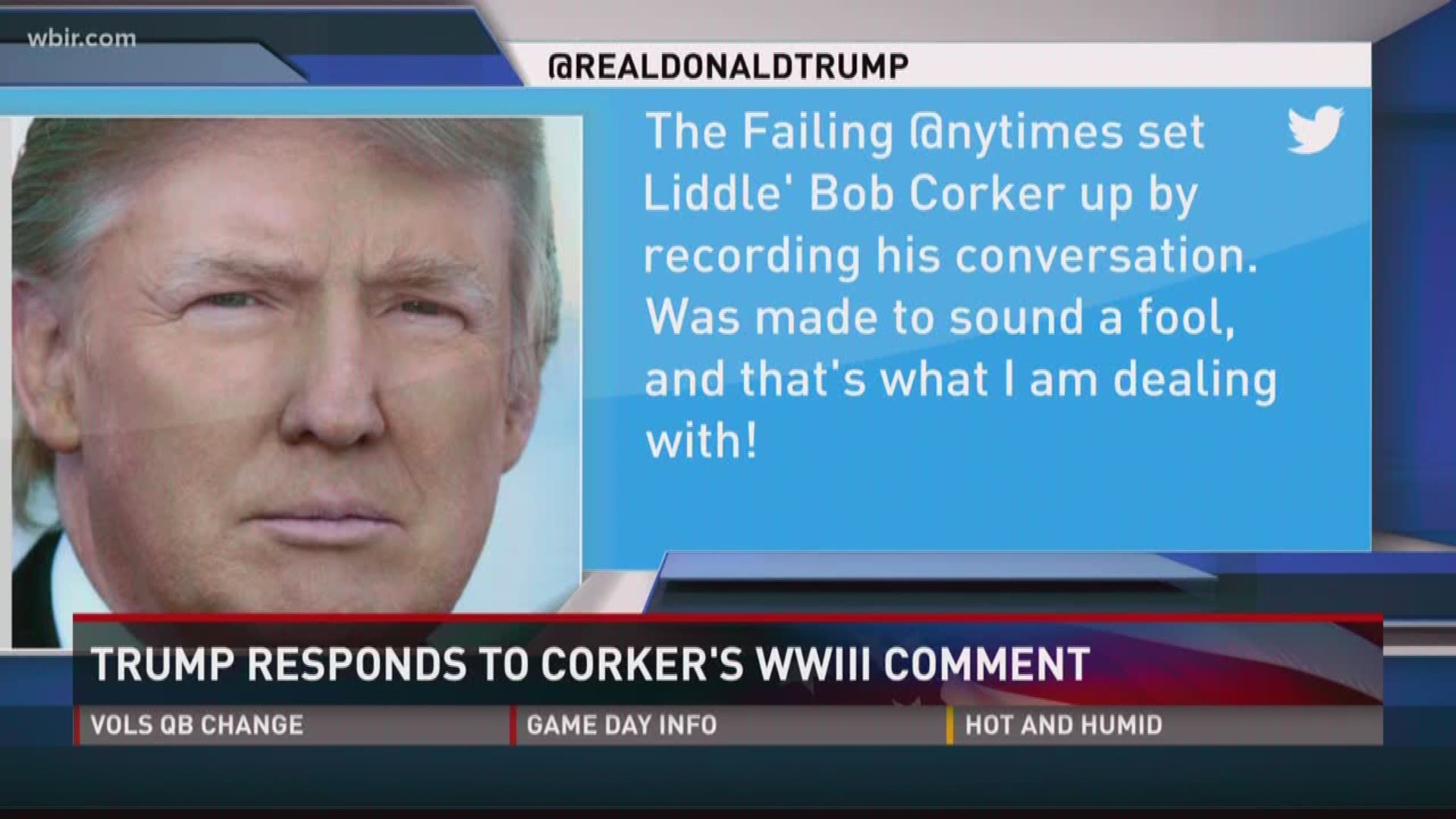 Oct. 10, 2017: President Donald Trump is not backing down on his criticism of Sen. Bob Corker.