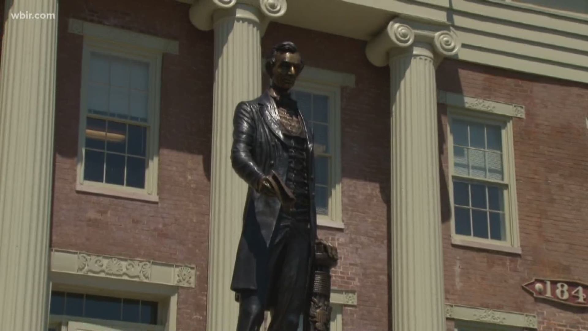 April 17, 2018: A new statue of President Abraham Lincoln was unveiled in front of Lincoln Memorial University's law school.