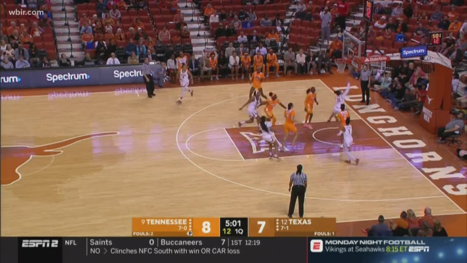 The No. 9 Lady Vols are 8-0 this season.