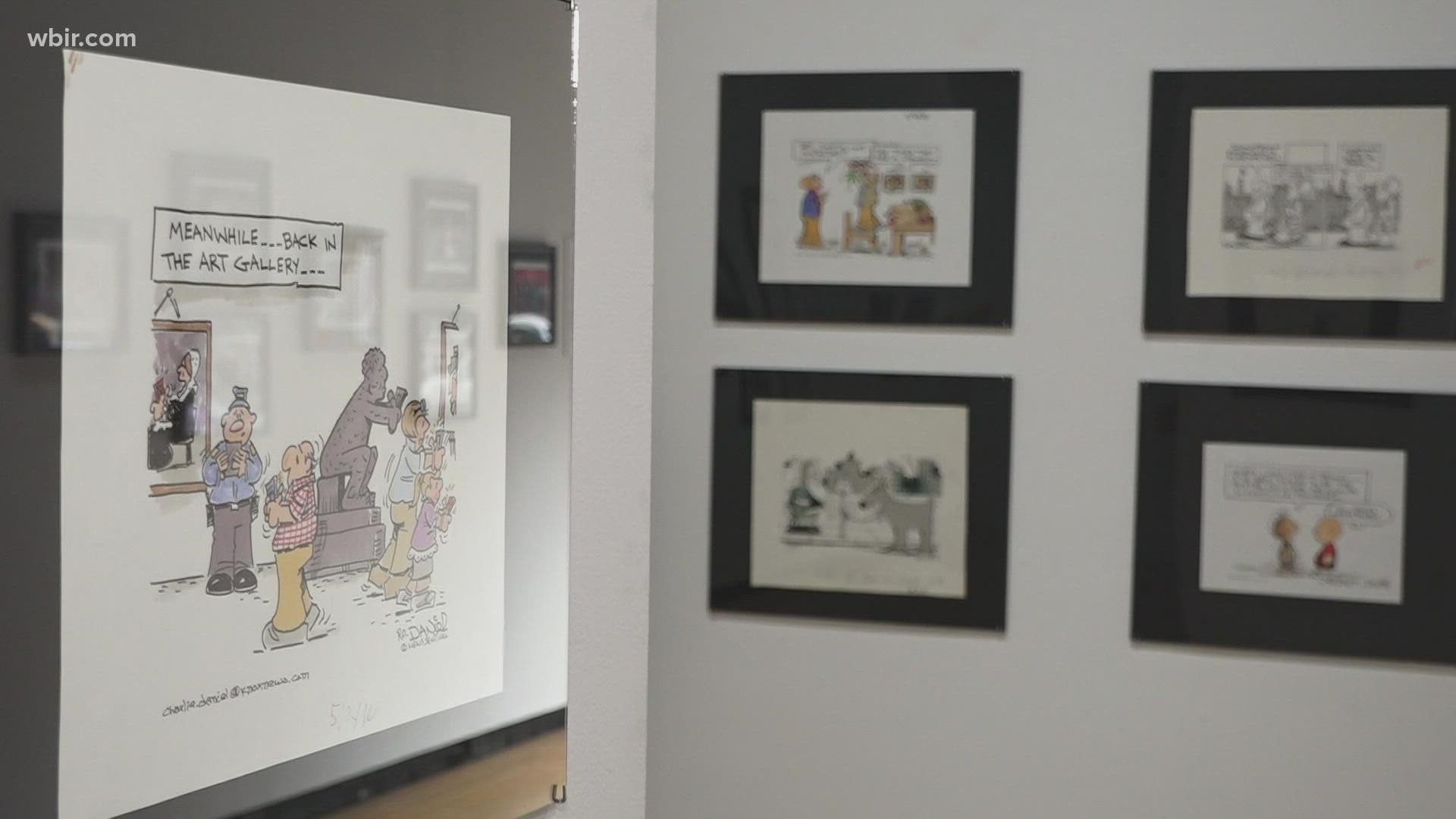 Newspaper cartoonists shared their comics at different galleries across Knoxville.