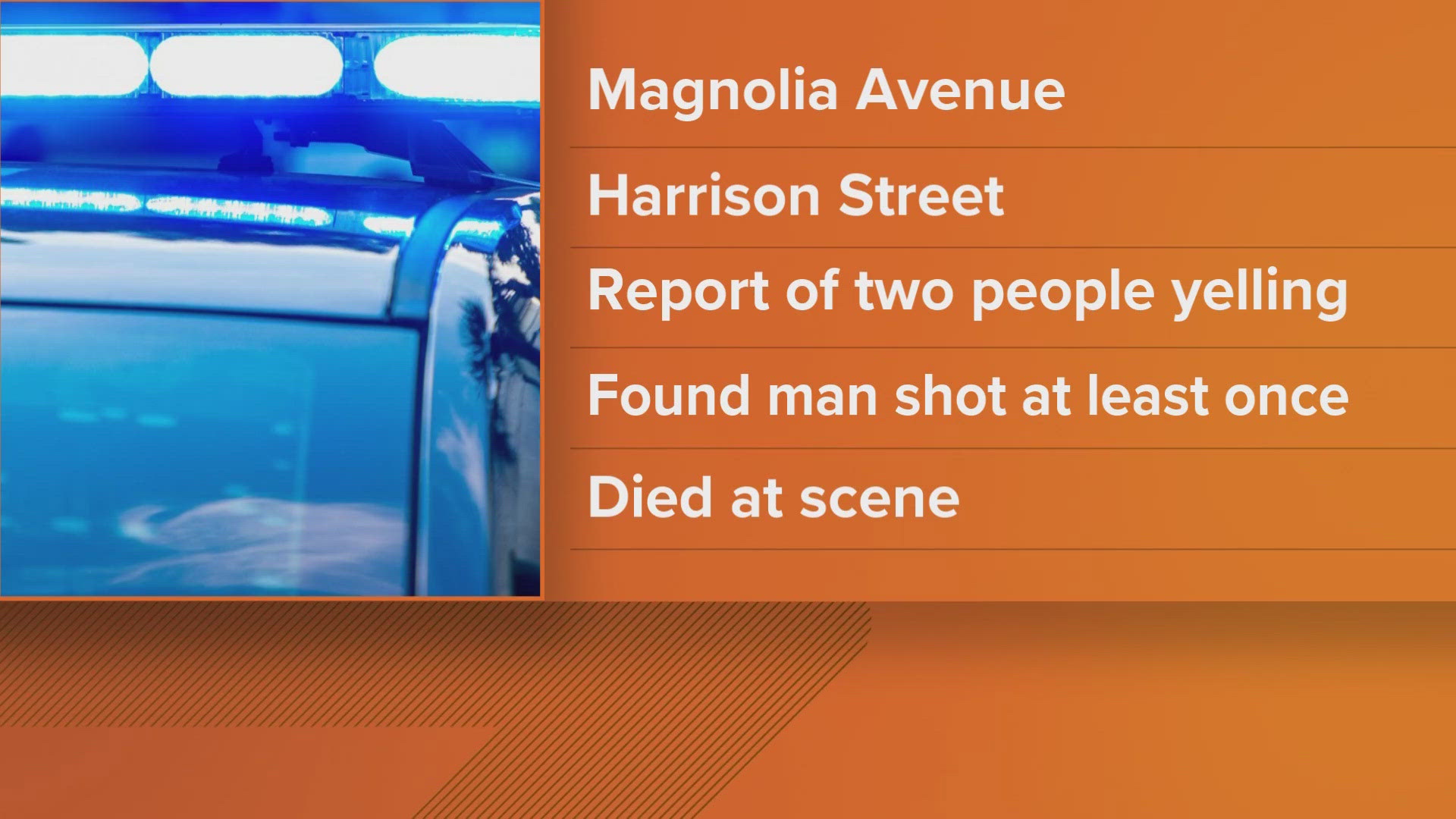 The Knoxville Police Department said officers were responding to a reported dispute when they discovered a man who was shot once. 