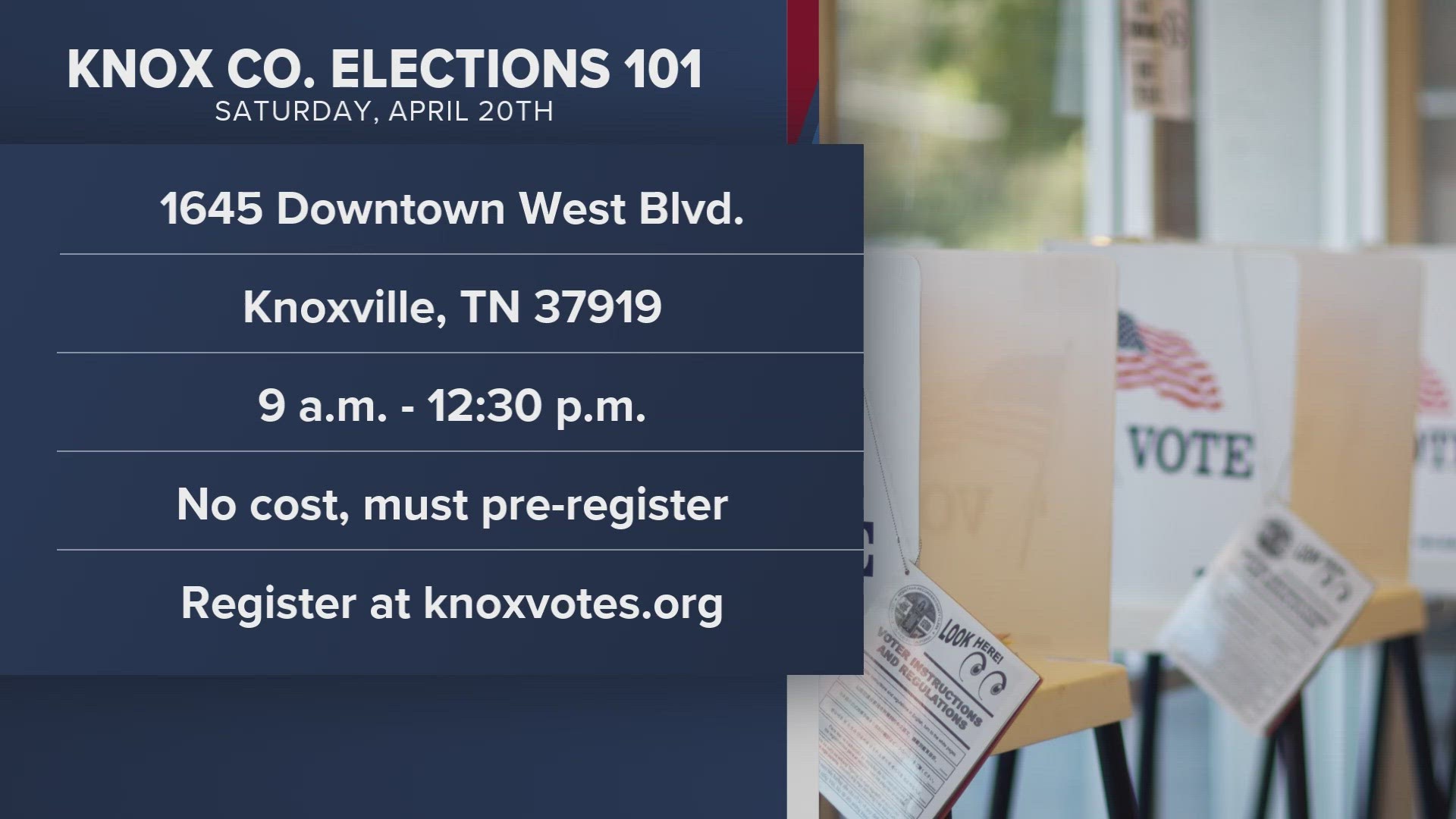 Before you cast your ballot in this year's election, there's an opportunity for you to learn more about the voting process in Knox County.