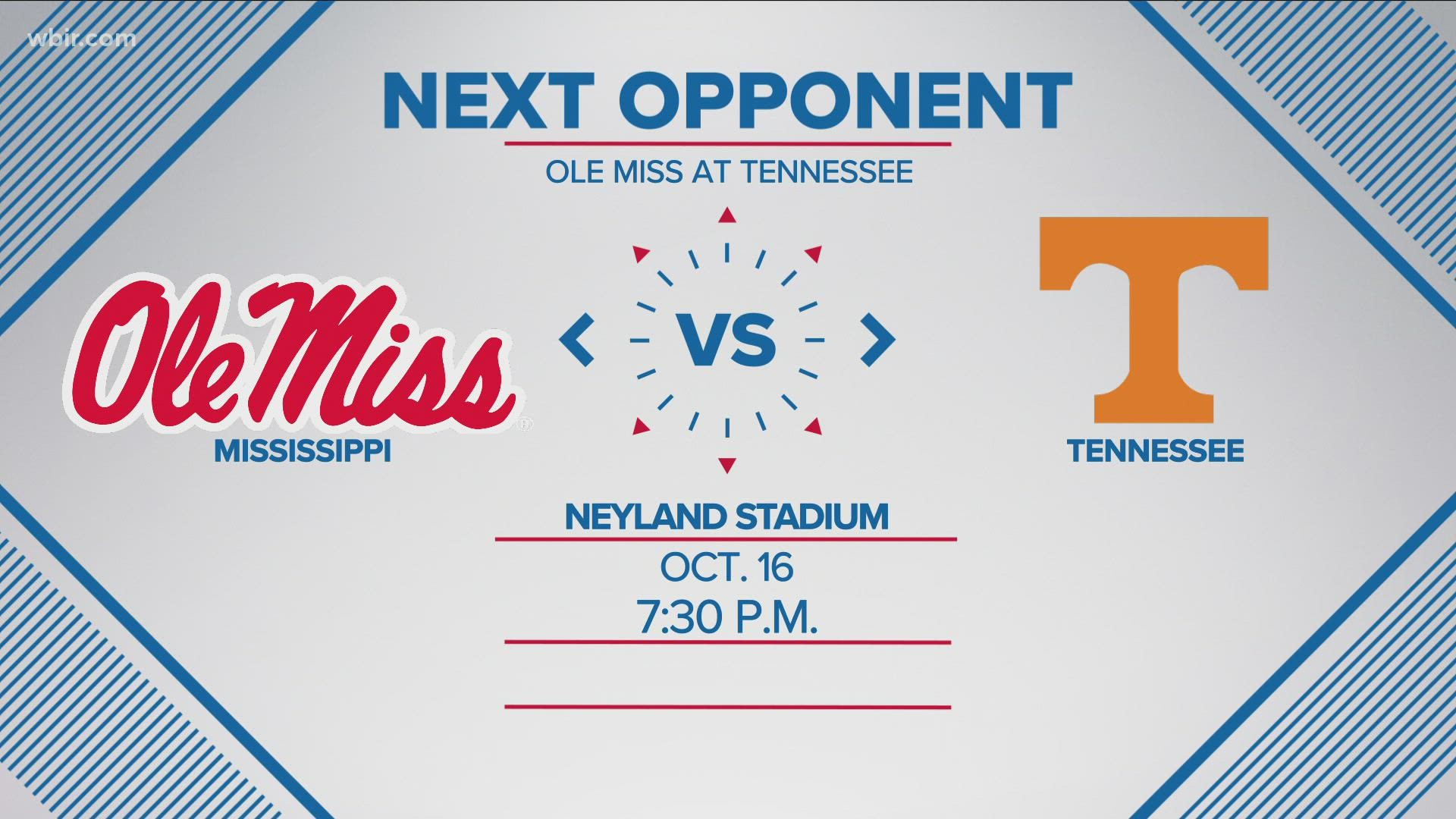 Neyland Stadium will be checkered in orange and white for Tennessee's home game against Ole Miss.