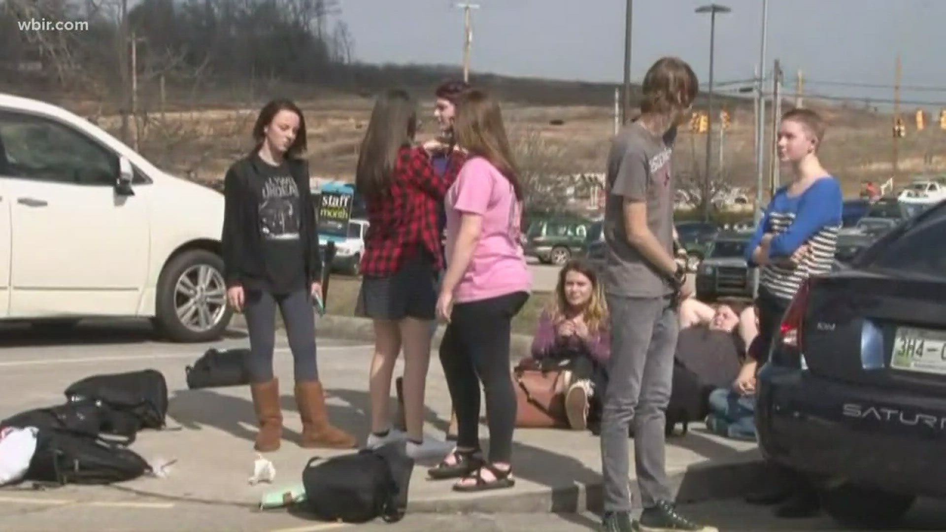 The students say they are concerned about school security and recent school shootings.