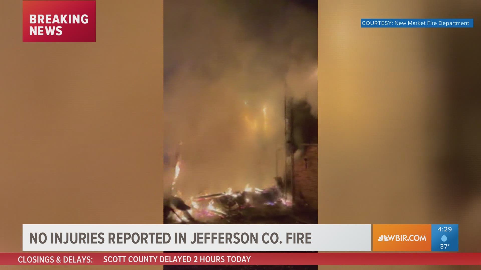 The fire happened just after midnight Friday on Paul Drive in Jefferson City, according to the New Market Fire Department.