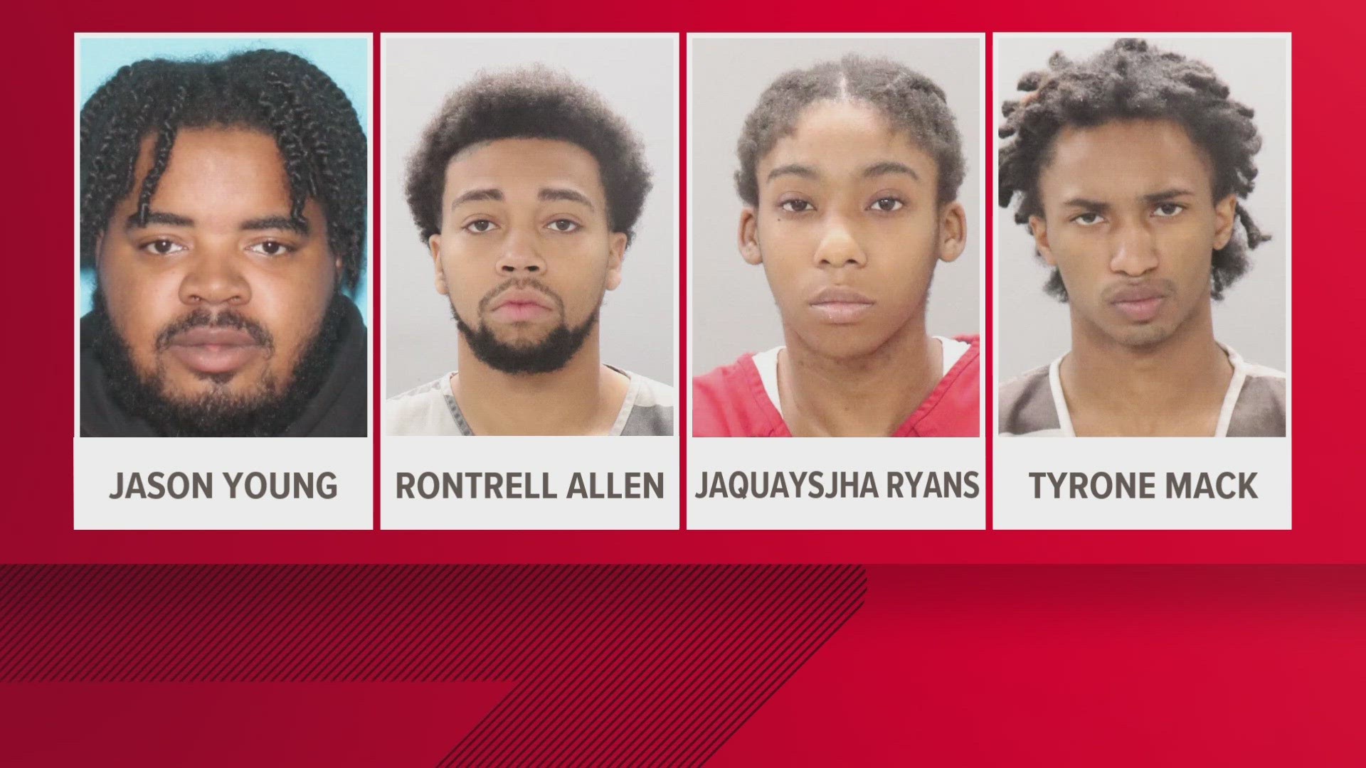 Jason Lamont Young, Rontrell Allen, Jaquaysjha Ryans and Tyrone Mack were all connected in the death of Alama Matias. Young is scheduled to be in court on Aug. 7.