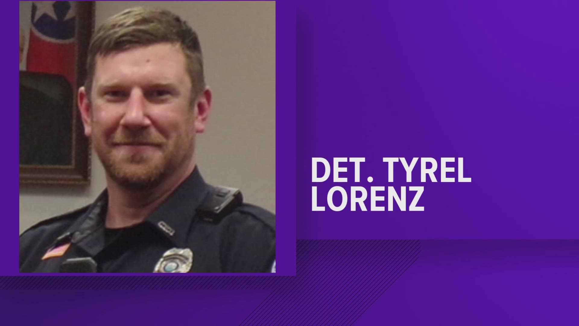 The Tennessee Bureau of Investigation reports that Detective Tyrel Lorenz turned himself in Monday for an incident that occurred in June.