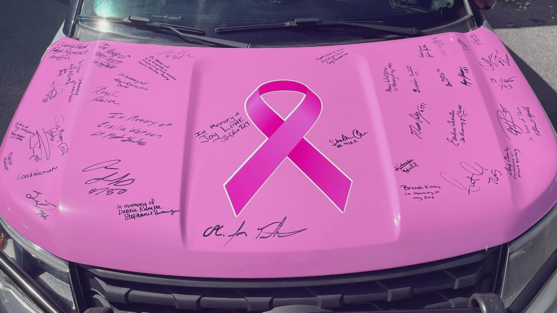 Oct. 1 kicks off Breast Cancer Awareness Month and the Pigeon Forge Police Department showed off their support a day early with a pink cruiser!
