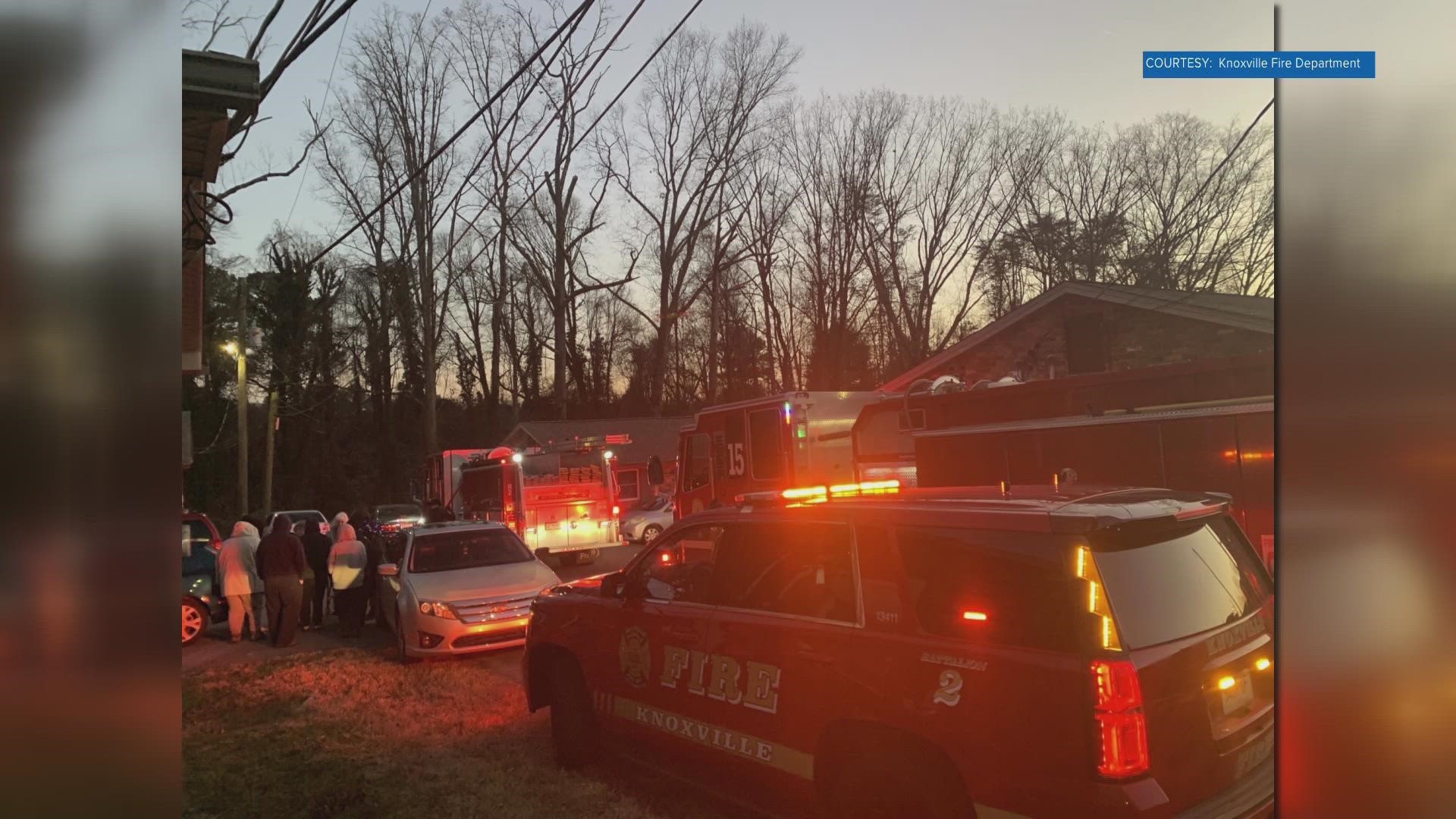 A heater used to thaw pipes sparked flames in a utility room behind a duplex. Crews responded to the fire in the area of Valley View Drive and Oak Branch Circle.