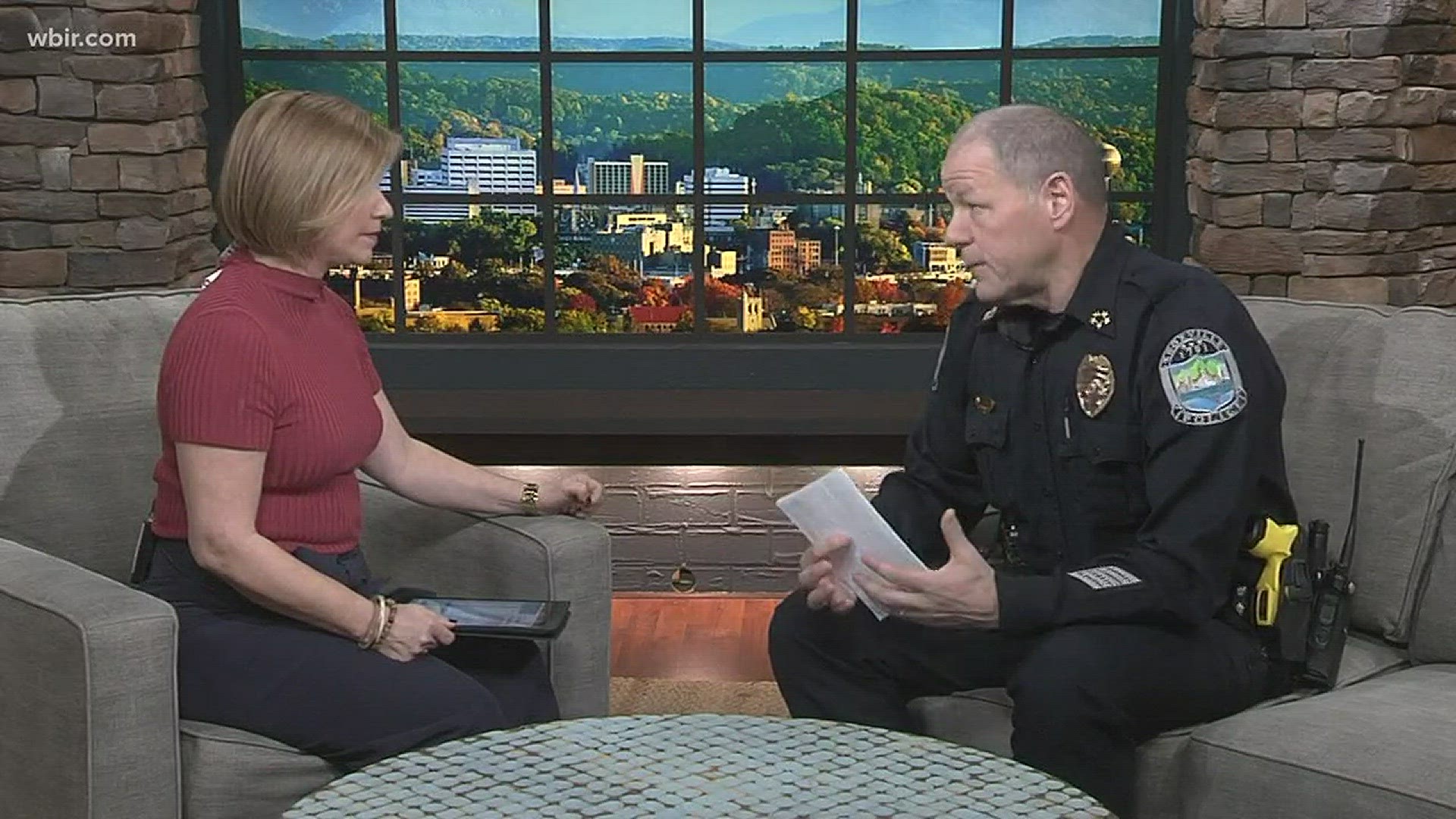 Knoxville police chief David Rausch says Officer Jay Williams is out of the hospital and in great spirits after he was injured in a shooting. The suspect fired 5 shots at Williams during a traffic stop. They are still looking for the suspect, but the comm