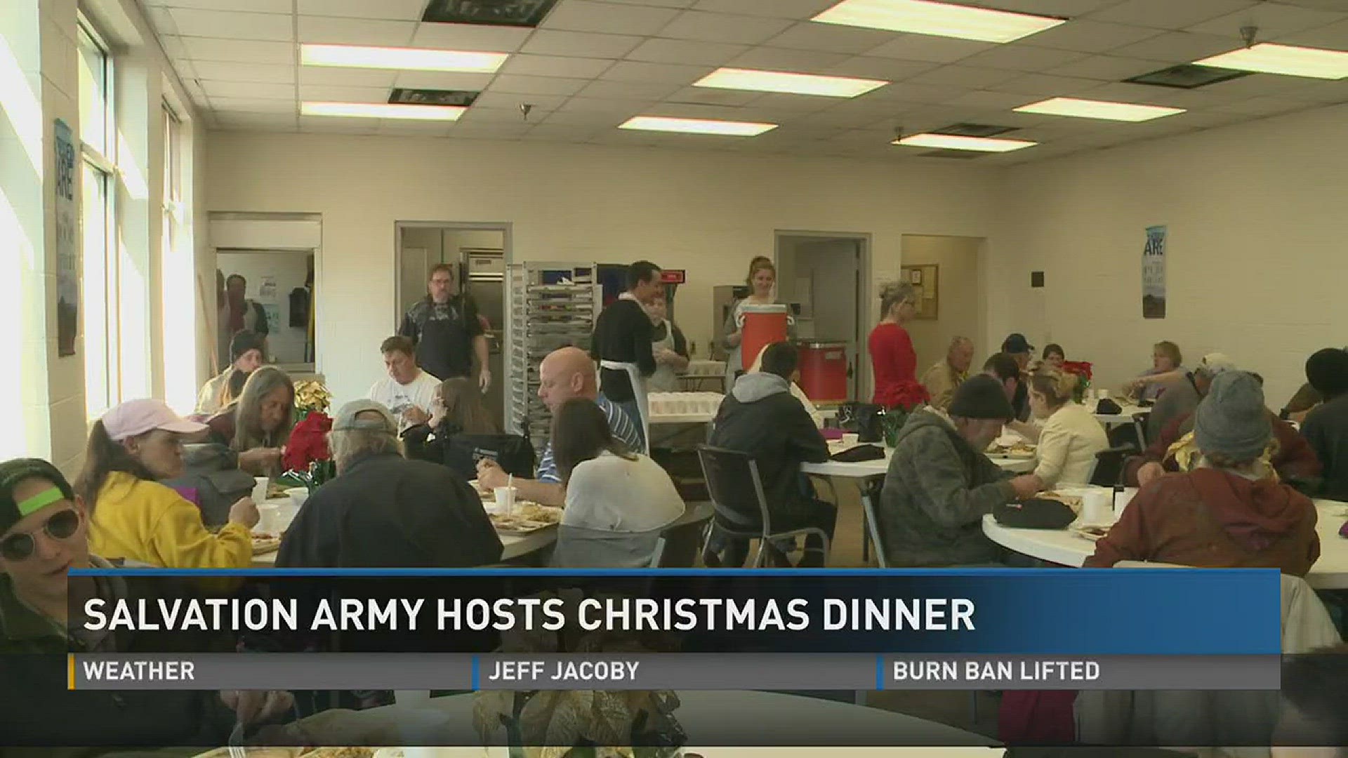 The Salvation Army hosted its Christmas dinner for those in need. For many volunteers, it was their first time helping the homeless.