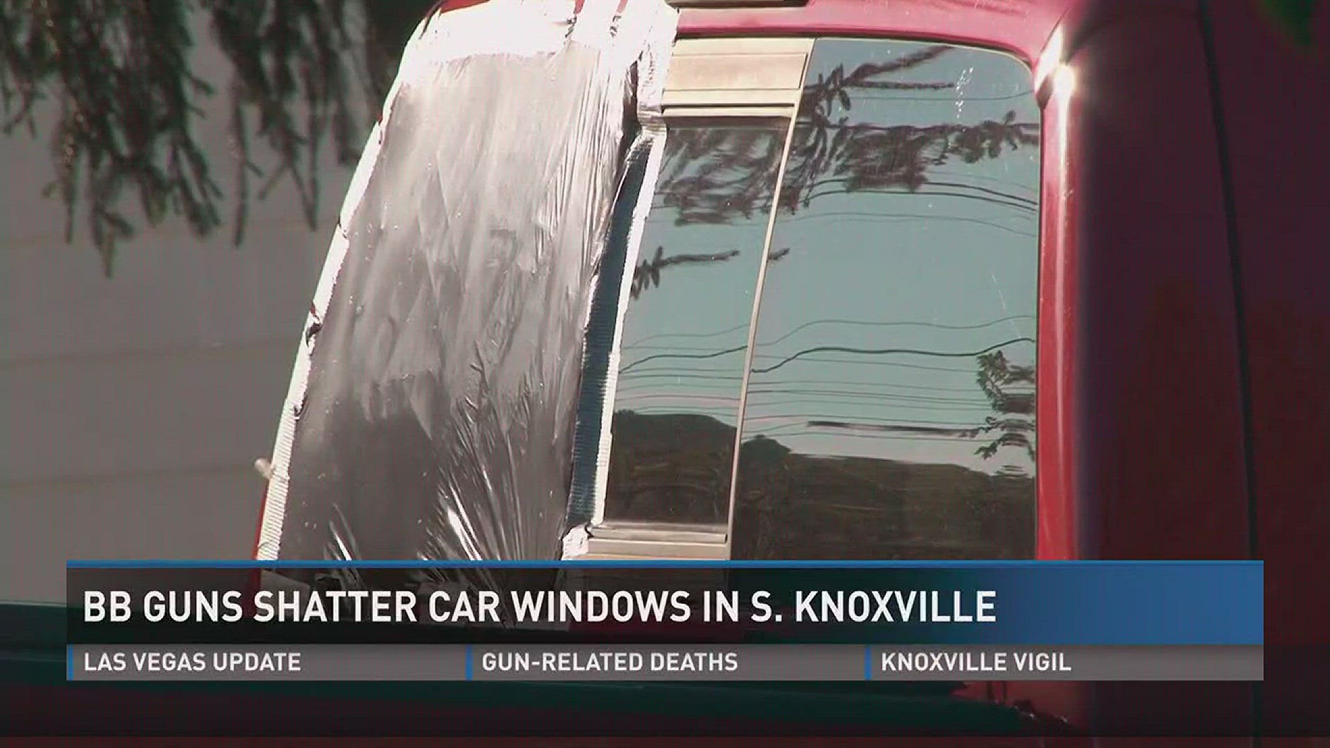 Knoxville Police say they've received about 15 car vandalism reports in the last two days--some involving BB pellets shattering car windows.