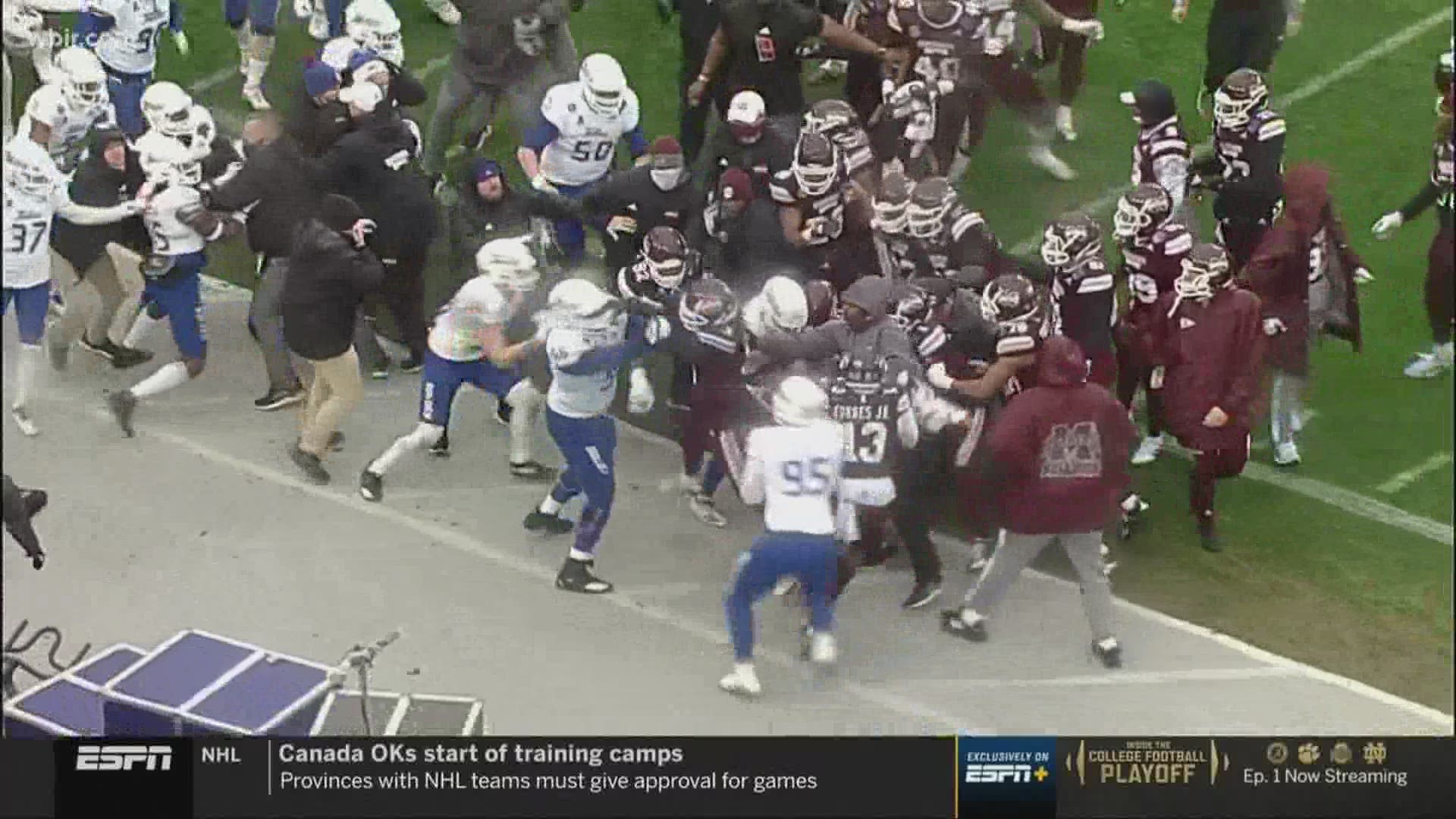 The annual Rose Bowl Parade will be virtual. A fight after Mississippi State beat Tulsa. The US reports more than 20 million total COVID-19 cases.