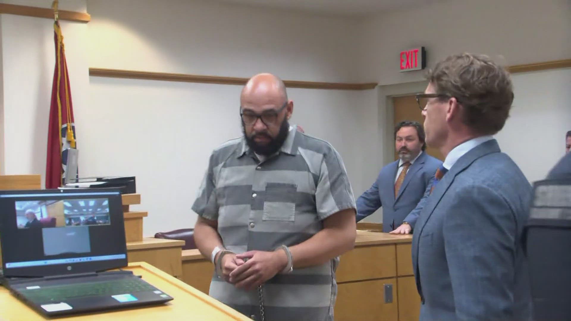 The brother of the man charged in the death of Deputy Greg McCowan was in Court today. Marcus DeHart's attorneys pleaded not guilty on his behalf.