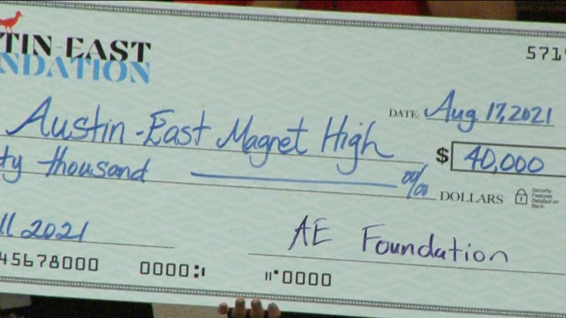 Austin-east Foundation Presents $40,000 Check To Support Students 