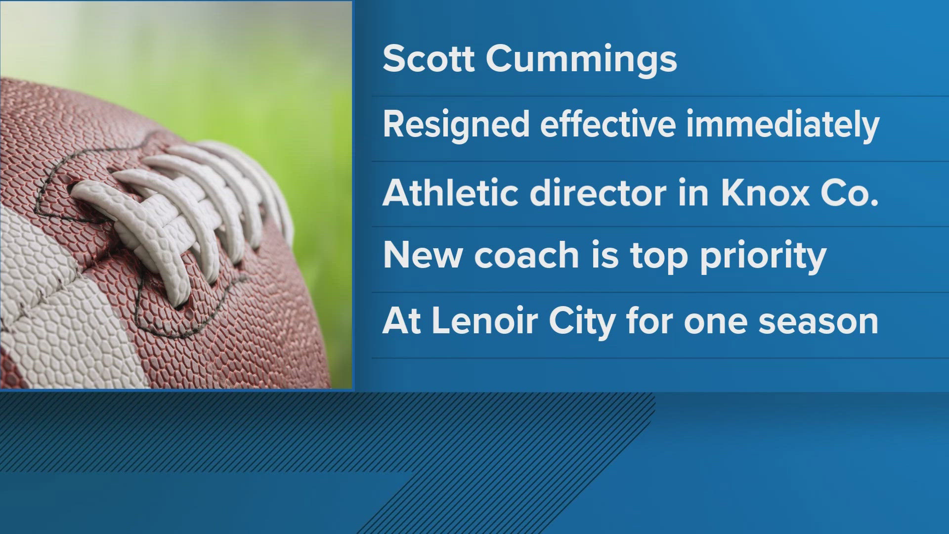 Cummings was first named Lenoir City High School's new head coach in December 2023.