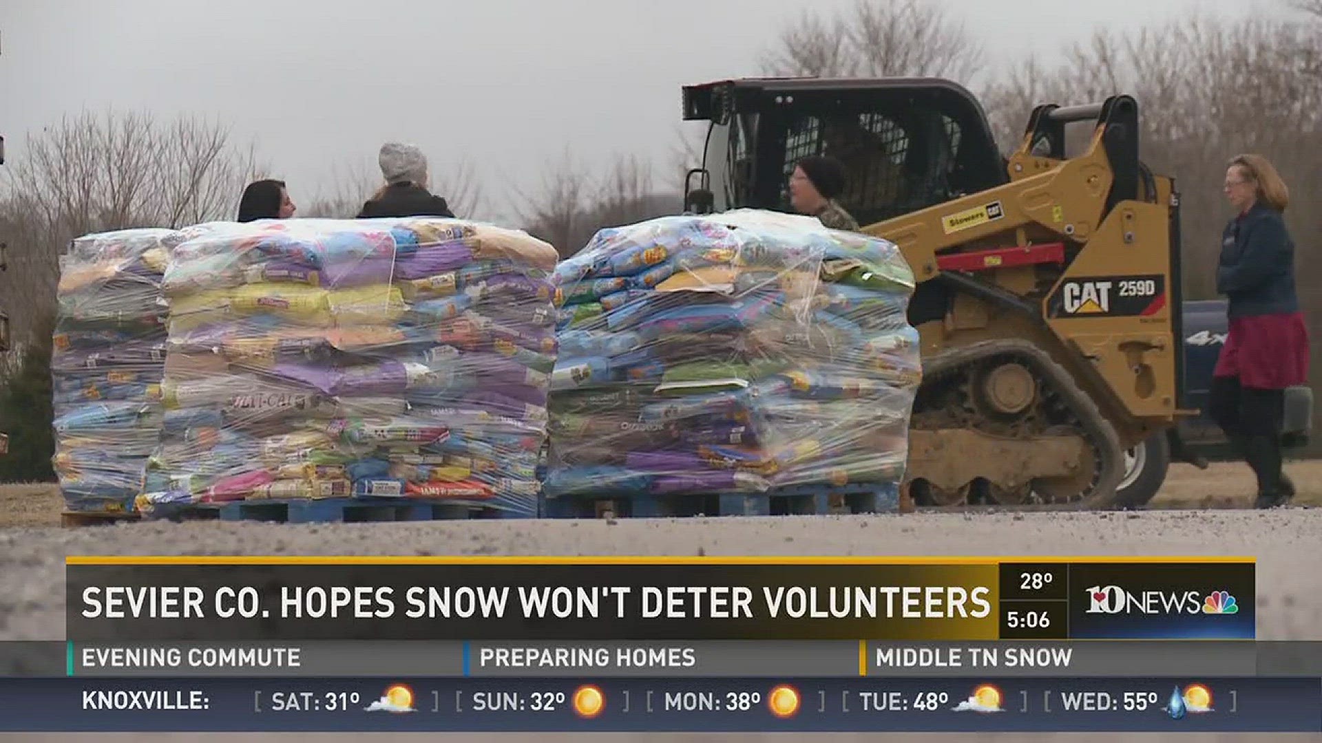 Most of Sevier Co. is untouched by the snow so far, and leaders are hopoing that the winter weather won't keep volunteers from helping the Sevier Co. Humane Society, which desperately needs help moving supplies this weekend.